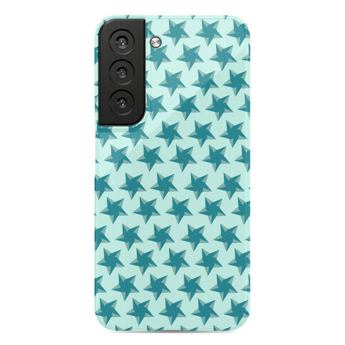 Teal Star Pattern Phone Case
